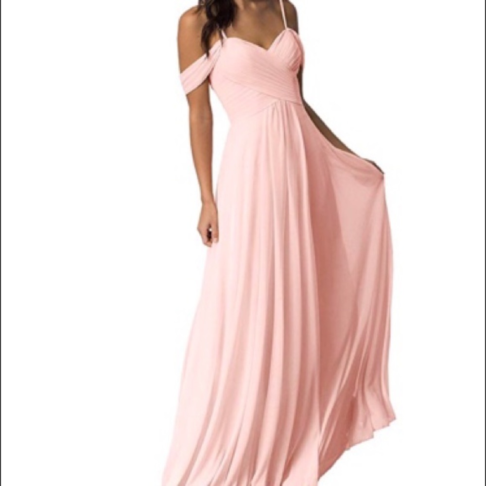 BLUSH PINK BRIDESMAID GOWN DRESS